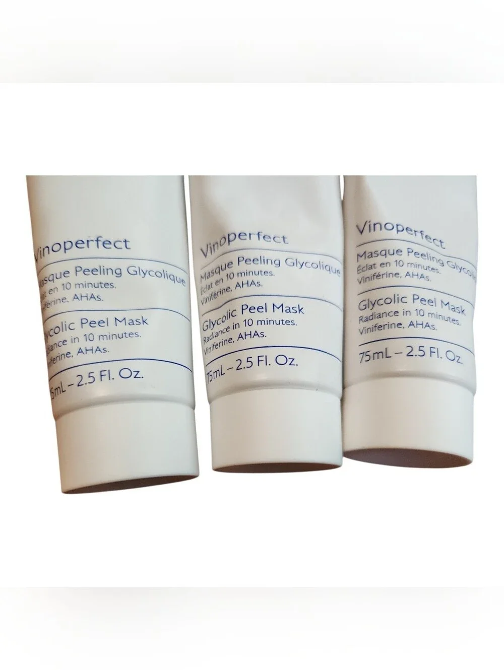 Caudalie Vinoperfect Glycolic Peel Mask 2.5 oz Sealed Tube 3 Pack Fast Ship.